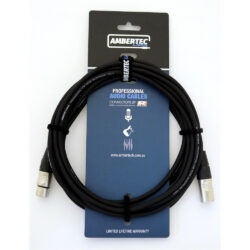Ambertech Lifetime XLR-XLR 2 Metre Microphone Lead with Rean by Neutrik Connector