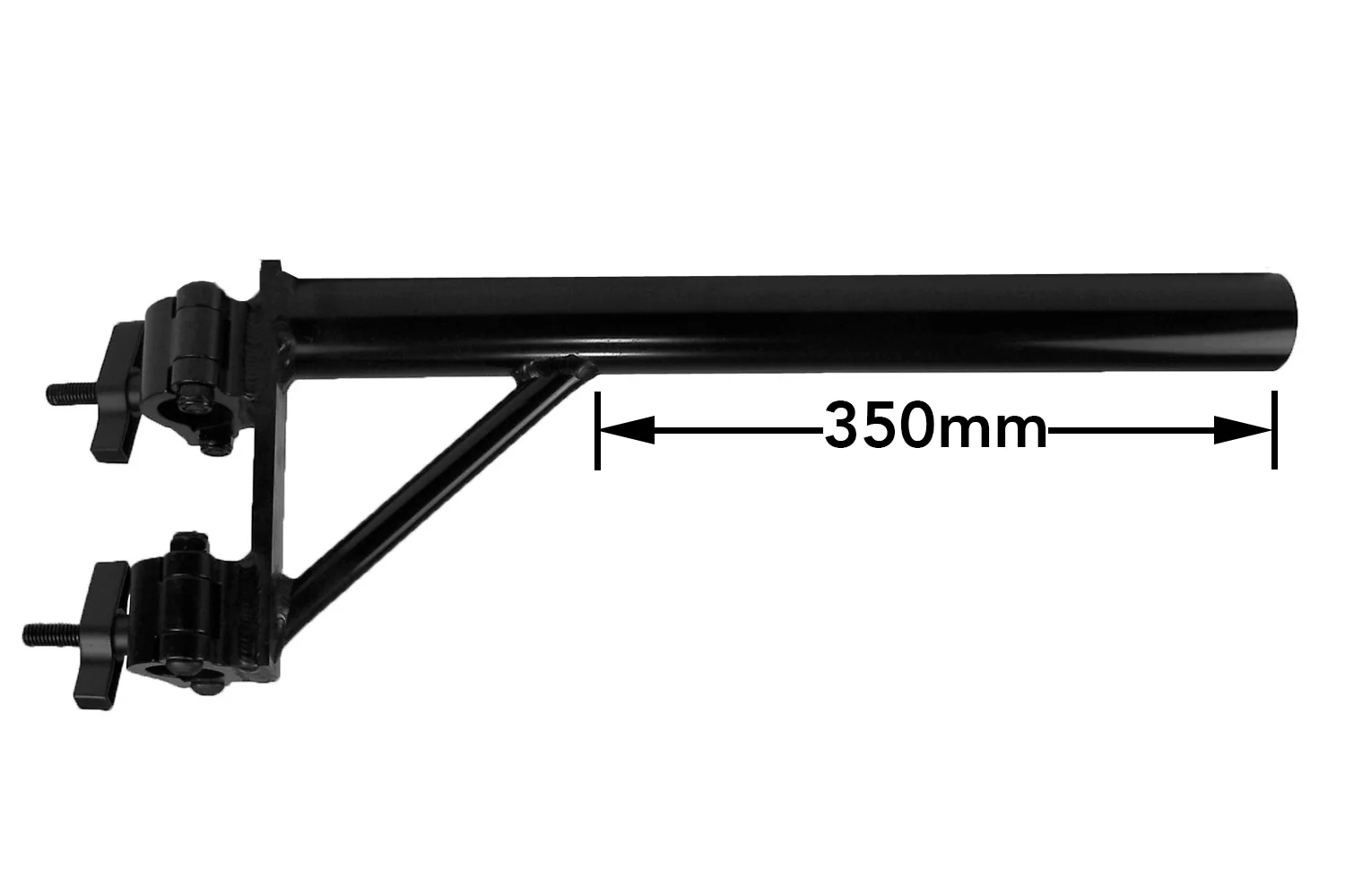 BOOMARM205B - 0.5m Boom Arm Pole with Double Pipe Clamp (Black) - Image 3